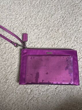 Coach Sequin Wristlet